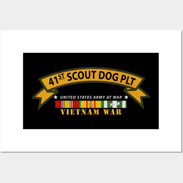 41st  Scout Dog Platoon wo Txt  w VN SVC Wall Art by twix123844